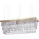 Lustra cristal Ideal Lux Martinez, 8xE14, auriu-transparent