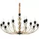 Candelabru cristal Ideal Lux Vanity, 15xE14, auriu-negru