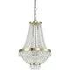 Candelabru cristal Ideal Lux Caesar, 6xG9, auriu