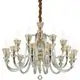 Candelabru cristal Ideal Lux Strauss, 18xE14, auriu-transparent