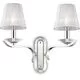 Aplica cristal Ideal Lux Pegaso, 2xE14, alb-crom