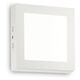 Aplica LED Ideal Lux Universal Square, 13.5W, 3000K, 170x170mm, alb