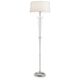 Lampadar Ideal Lux Forcola, 1xE27, alb-crom-transparent