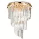 Lustra cristal Ideal Lux Carlton, 12xE14, auriu-transparent