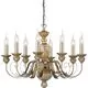 Candelabru Ideal Lux Firenze, 8xE14, auriu antic