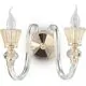 Aplica cristal Ideal Lux Strauss, 2xE14, auriu-transparent