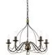 Candelabru Ideal Lux Corte, 5xE14, ruginiu