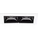 Spot fix LED incastrat Ideal Lux Lika Trim, 6W, 3000K, 74x48x45mm, alb-negru, IP20, 206196